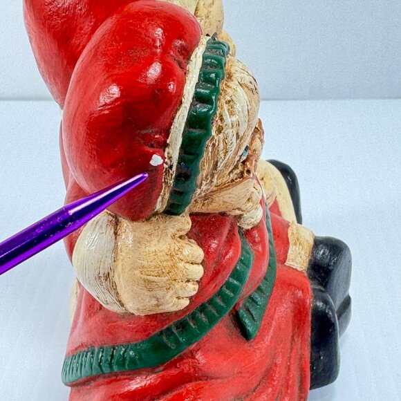 Vintage Hand Painted Santa Claus Figurine Christmas Table Decoration Mrs Claus - Picture 5 of 8